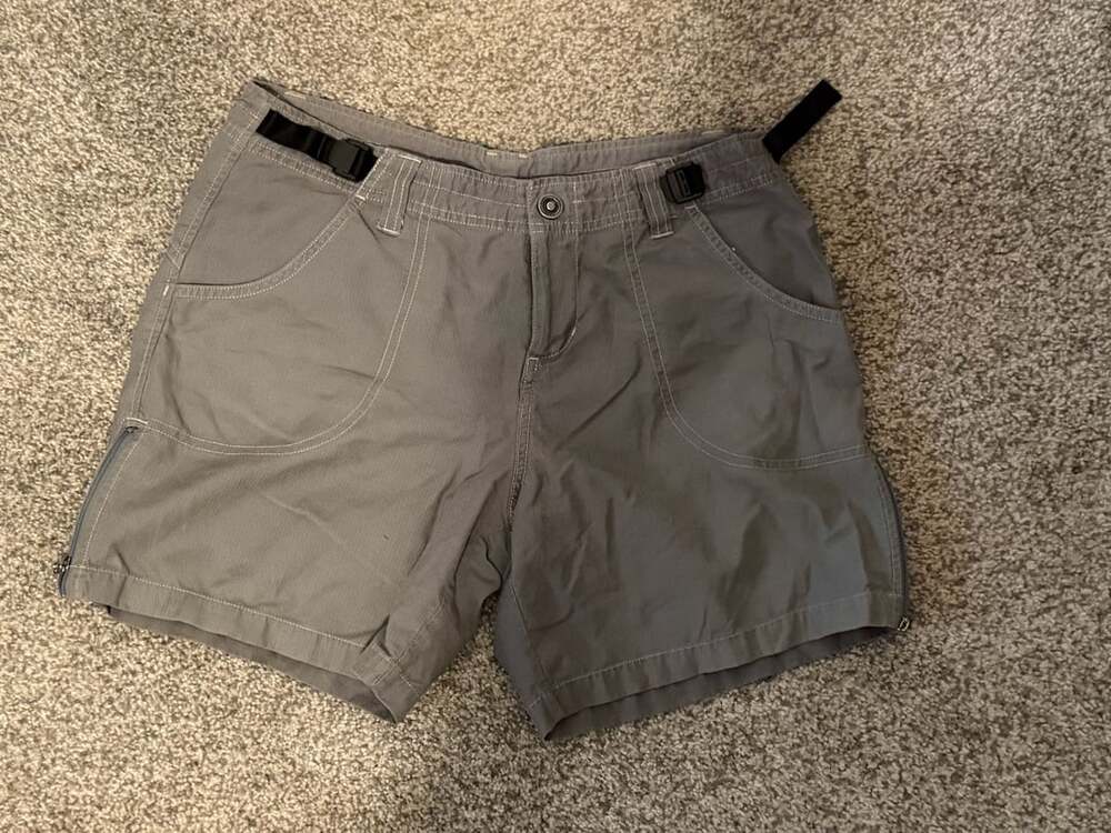 Kuhl Gray Hiking Outdoor Athletic Cargo Shorts Womens Medium